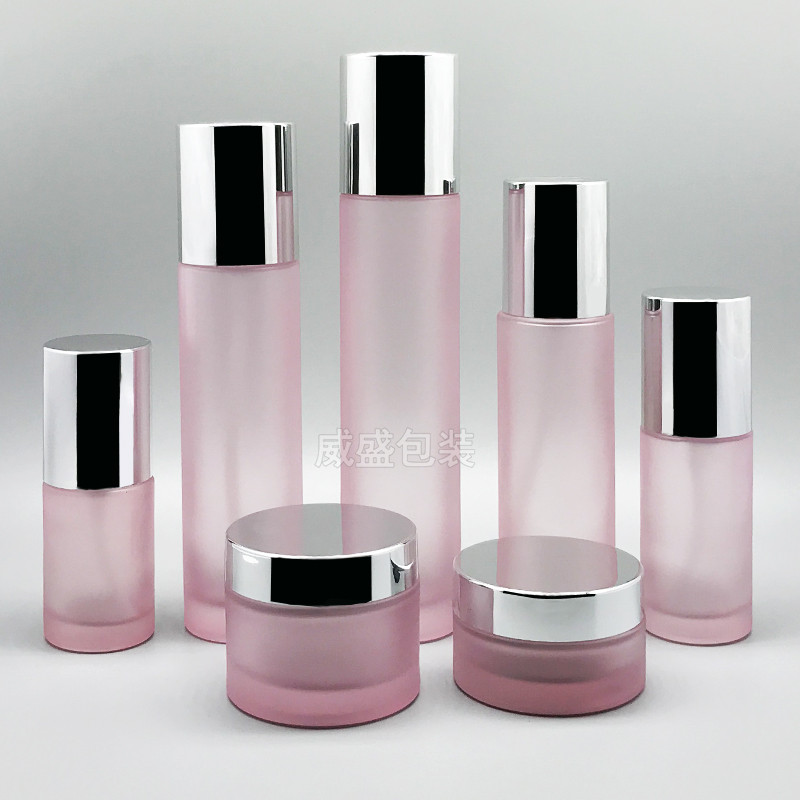 粉色化妝品面霜瓶子(圖1)
